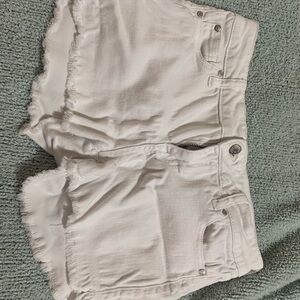 Celebrity Pink White Distressed Denim Shorts